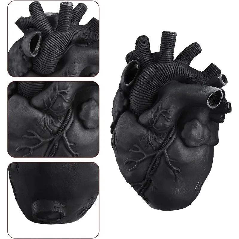Anatomical Heart Vase Resin Decorative Flower Vessel 3