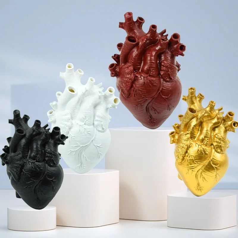 Anatomical Heart Vase Resin Decorative Flower Vessel 4