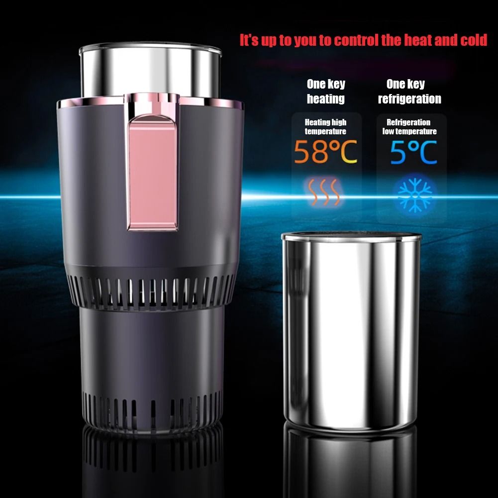 Portable Smart 2in1 12V Car Cup Cooler Warmer Mini Auto Refrigerator Cup Holder 3
