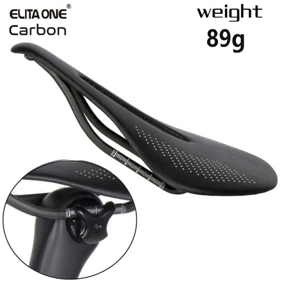Carbon Fiber Bike Saddle Super Light 89g Road and MTB Seat