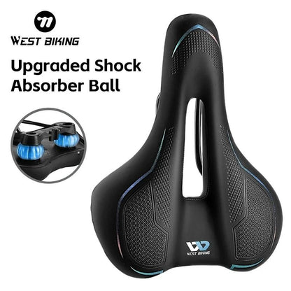 Breathable Shock Absorbing Bike Saddle Rainproof Comfort MTB Cycling Seat