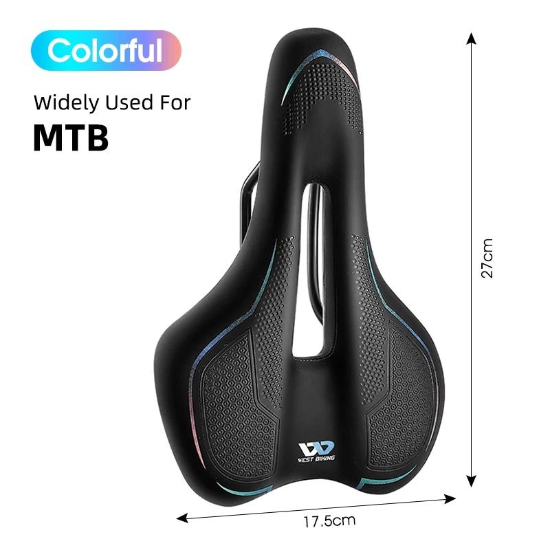 Breathable Shock Absorbing Bike Saddle Rainproof Comfort MTB Cycling Seat 9