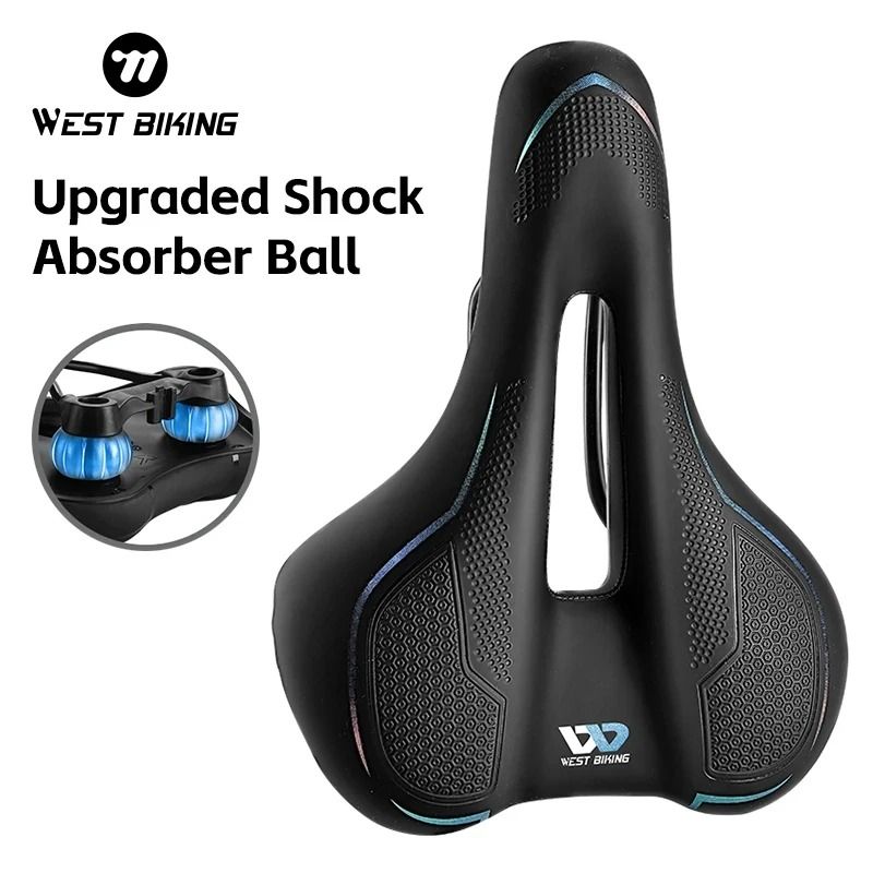 Breathable Shock Absorbing Bike Saddle Rainproof Comfort MTB Cycling Seat 1
