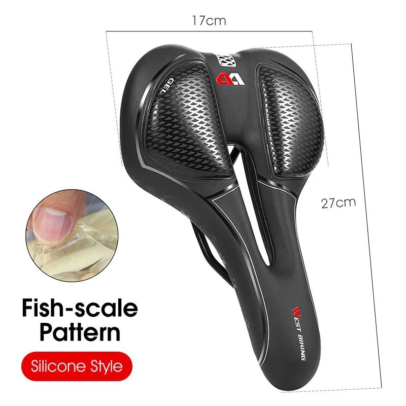 Breathable Shock Absorbing Bike Saddle Rainproof Comfort MTB Cycling Seat 16