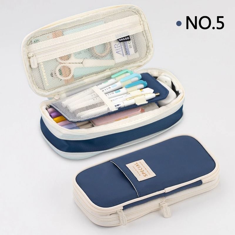 Large Capacity Pencil Case Double Layer School Pouch 9