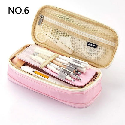 Large Capacity Pencil Case Double Layer School Pouch 10