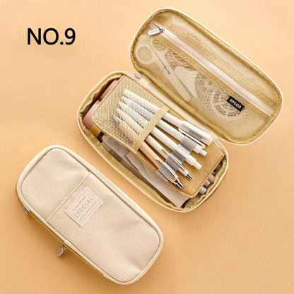 Large Capacity Pencil Case Double Layer School Pouch 13