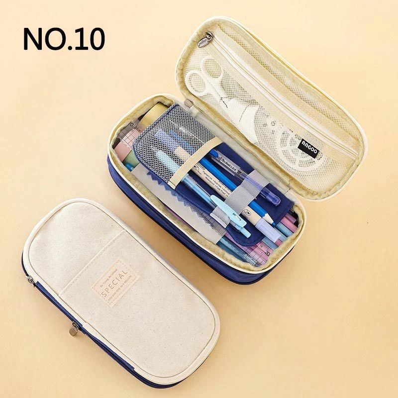 Large Capacity Pencil Case Double Layer School Pouch 14