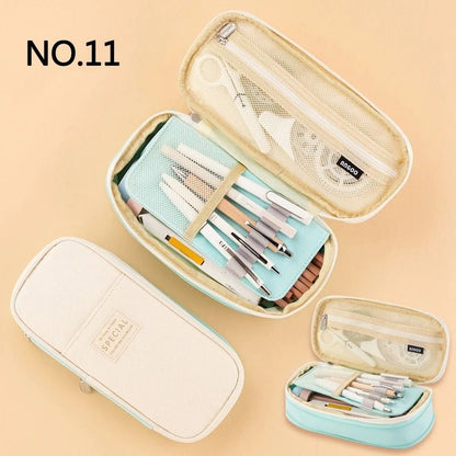 Large Capacity Pencil Case Double Layer School Pouch 15