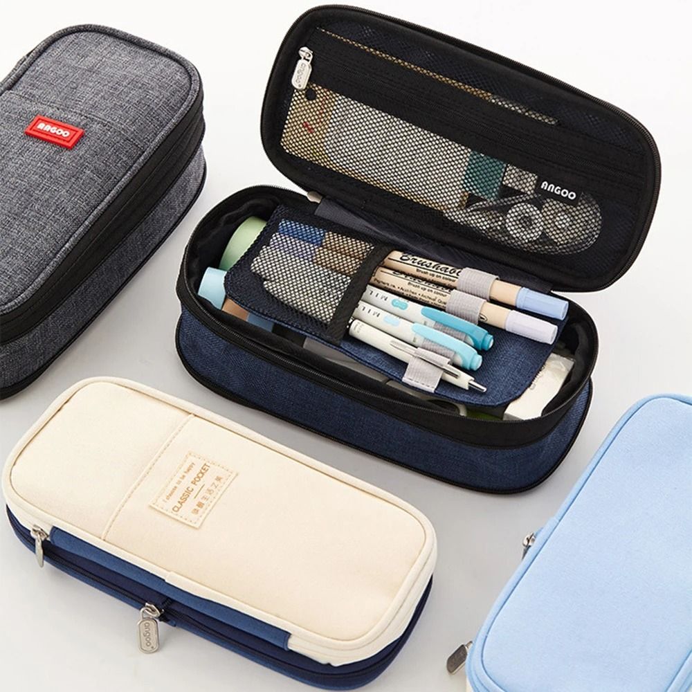 Large Capacity Pencil Case Double Layer School Pouch 2