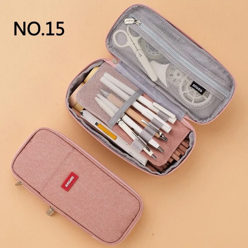 Large Capacity Pencil Case Double Layer School Pouch 19