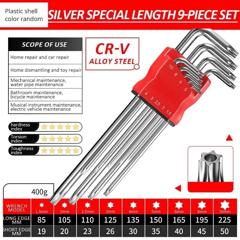 High Strength Hex Wrench Set Durable Hand Tool 11