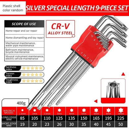High Strength Hex Wrench Set Durable Hand Tool 11