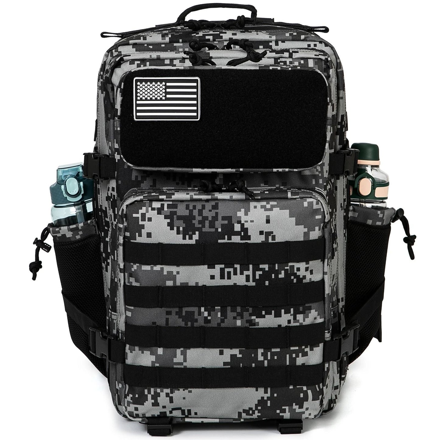 45L Tactical Backpack Outdoor Hiking Survival Rucksack With Bottle Holder 1