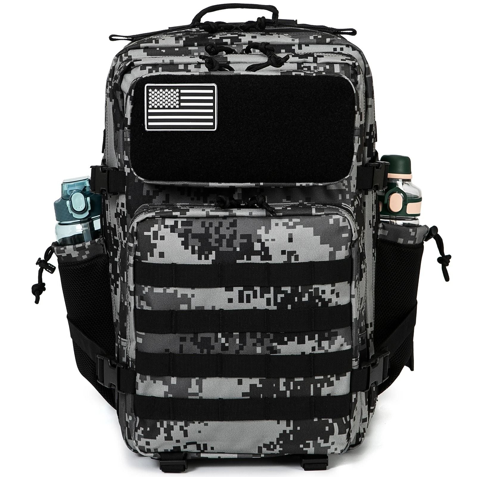 45L Tactical Backpack Outdoor Hiking Survival Rucksack With Bottle Holder 1