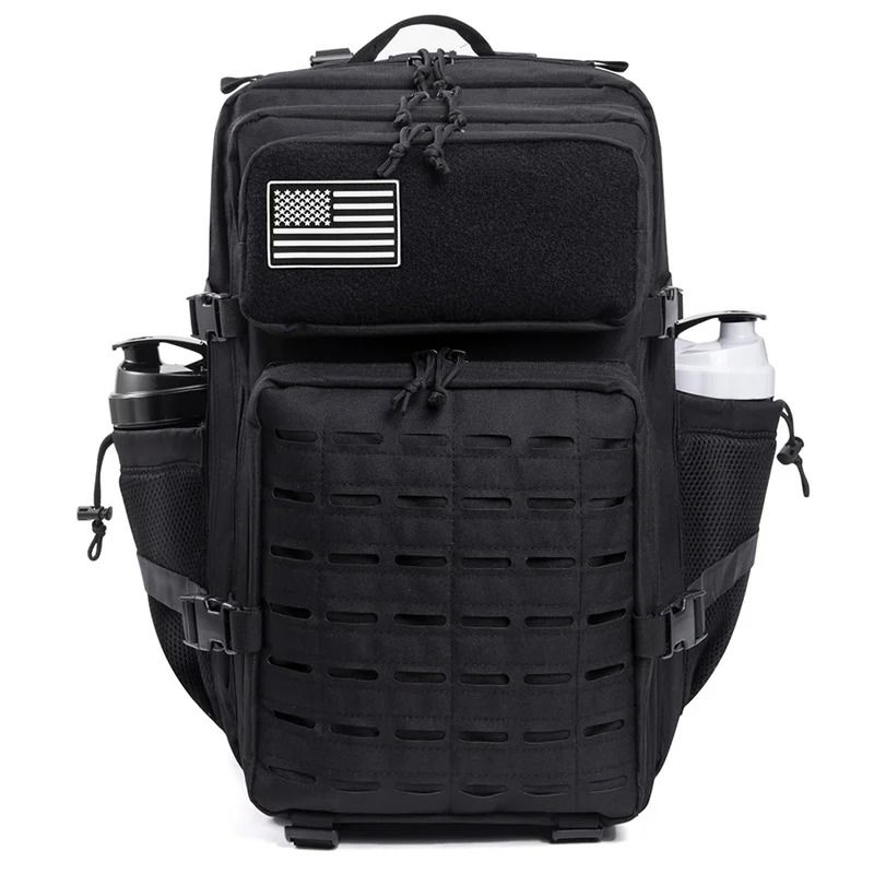 45L Tactical Backpack Outdoor Hiking Survival Rucksack With Bottle Holder 13