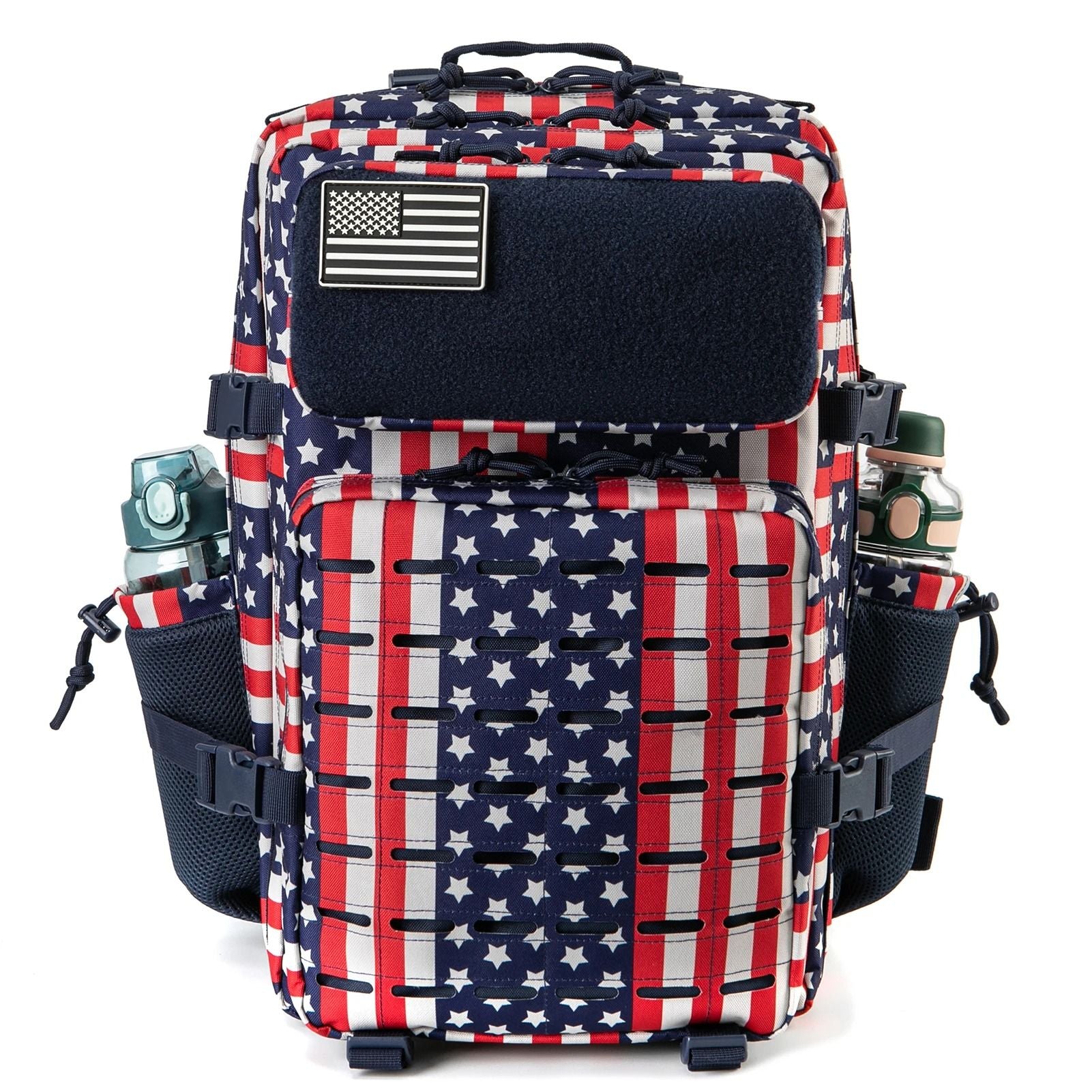 45L Tactical Backpack Outdoor Hiking Survival Rucksack With Bottle Holder 15