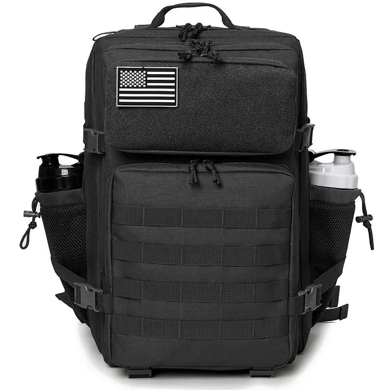 45L Tactical Backpack Outdoor Hiking Survival Rucksack With Bottle Holder 7
