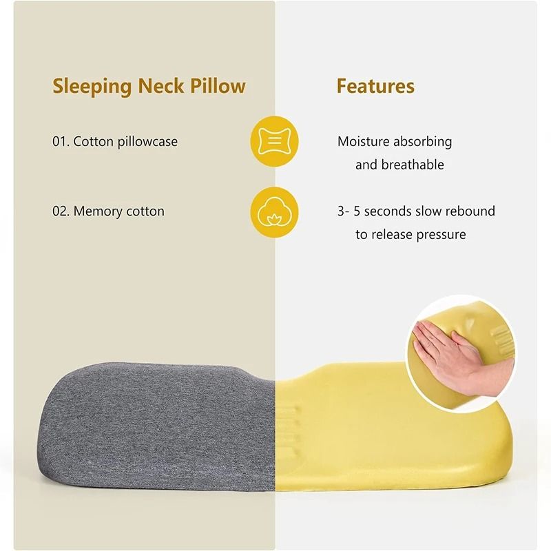 Cervical Memory Foam Contour Pillow For Neck And Shoulder Support 4