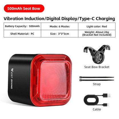 Bicycle Rear Light With Brake Sensing And Digital Power Display 7
