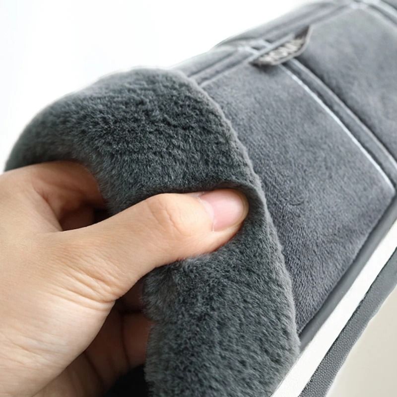 Plaid Memory Foam Winter Slippers With Warm Plush Lining For Men 3