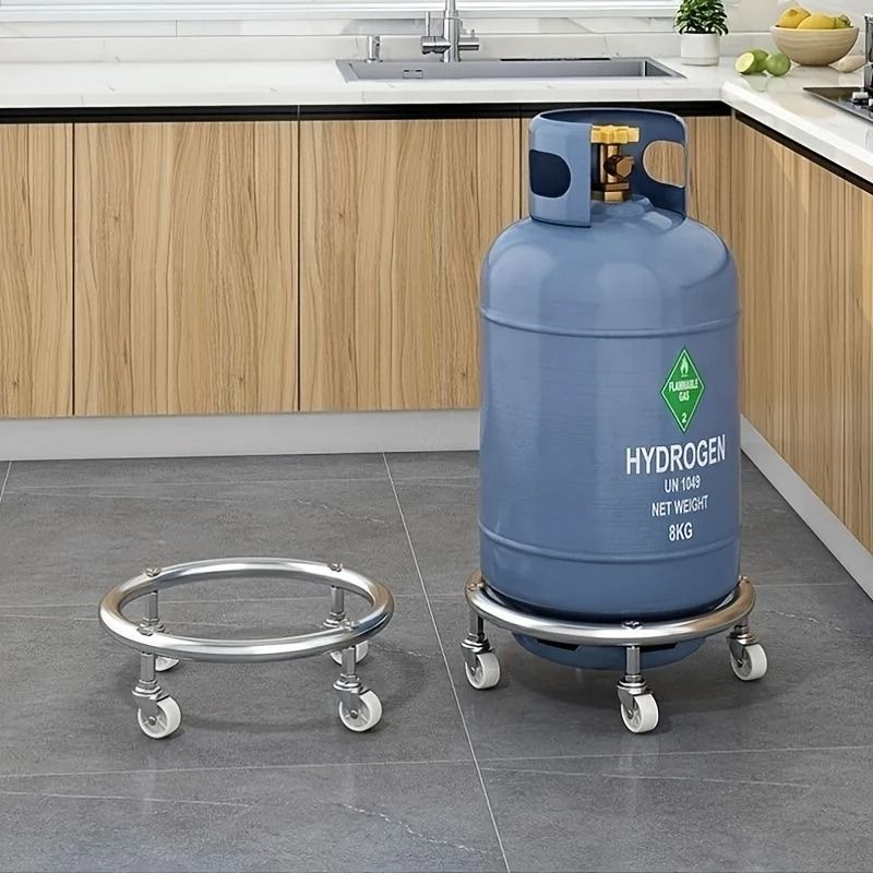 Stainless Steel Mobile Tray with Flexible Casters and Stable Base for Home Use