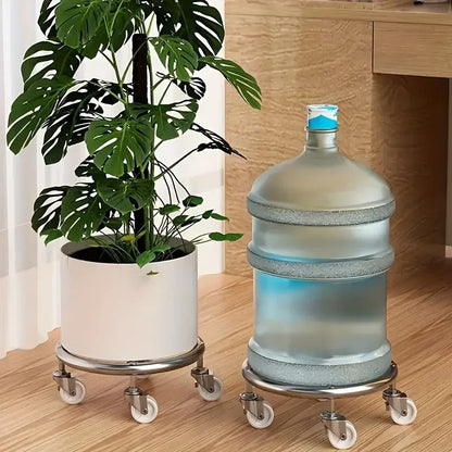 Stainless Steel Mobile Tray With Flexible Casters And Stable Base For Home Use 4