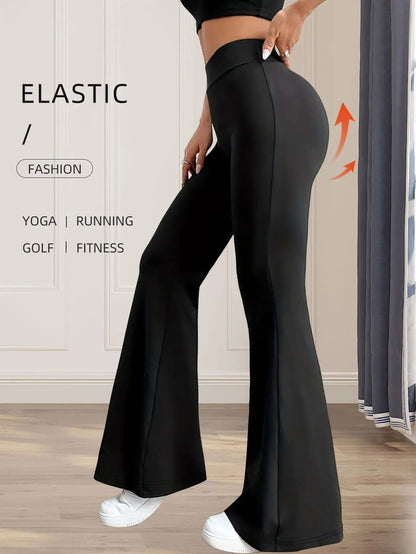 High Waisted Slim Flared Pants For Women 3