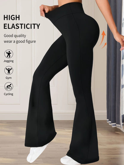 High Waisted Slim Flared Pants For Women 5