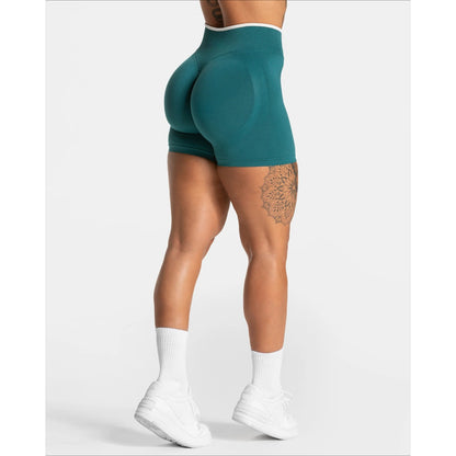 High Waist Sculpting Yoga Shorts Womens Seamless Workout Shorts For Running Gym Hip Lifting Solid W 2