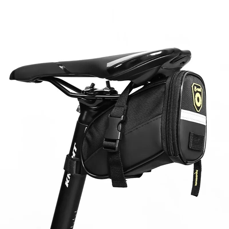 Portable Bicycle Repair Tools Kit With Pump Saddle Bag And Multi Functional Wrench 5