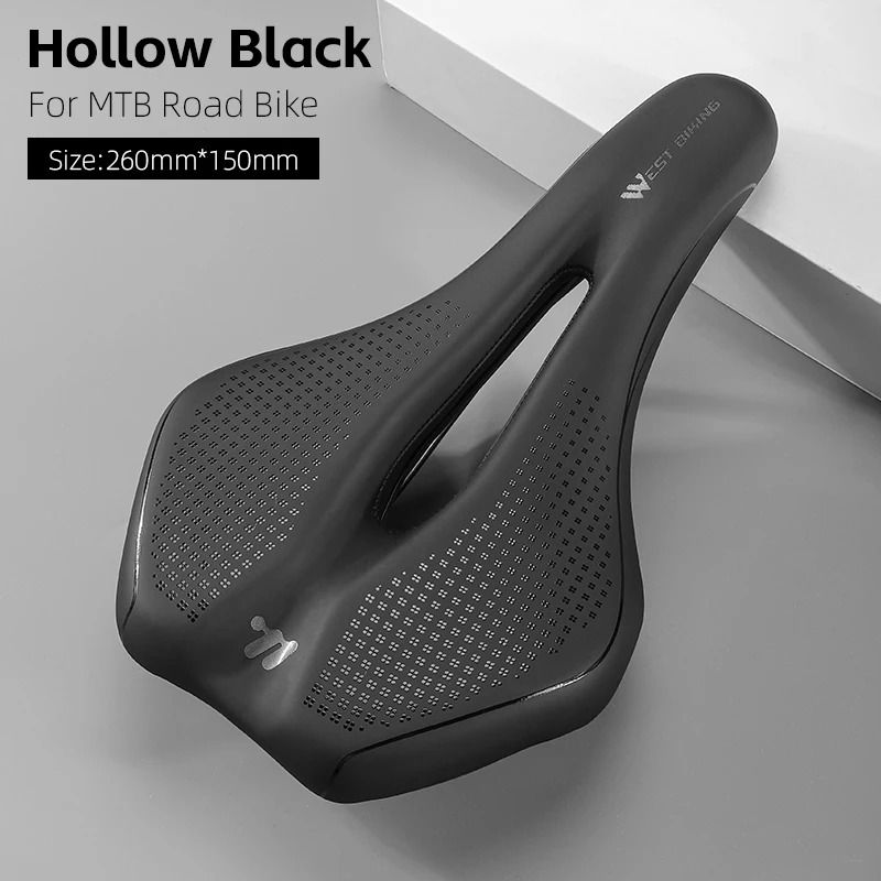 Comfortable Road Bicycle Saddle With Hollow Breathable PU Leather Cushion 14