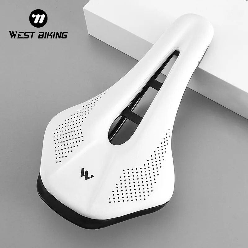 Comfortable Road Bicycle Saddle With Hollow Breathable PU Leather Cushion 1