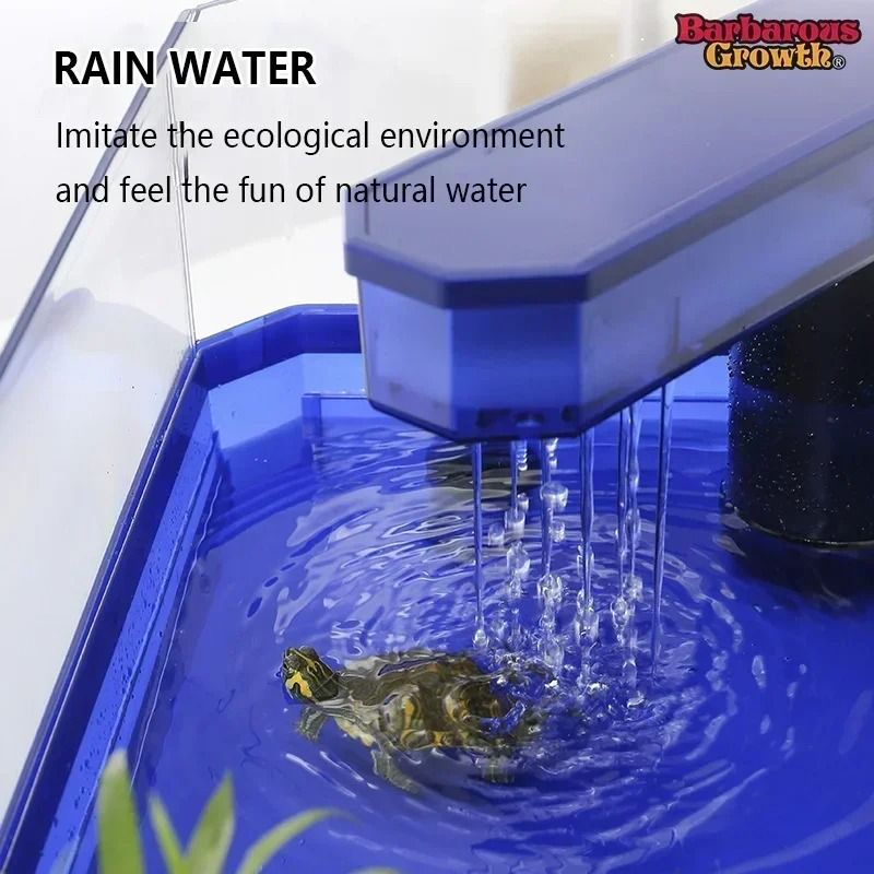 Transparency Turtle Tank House With Basking And Breeding Areas Reptile Habitat 3