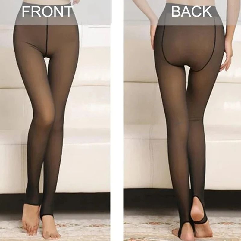 Womens Thermal Fleece Lined Leggings High Waist Insulated Winter Tights 2