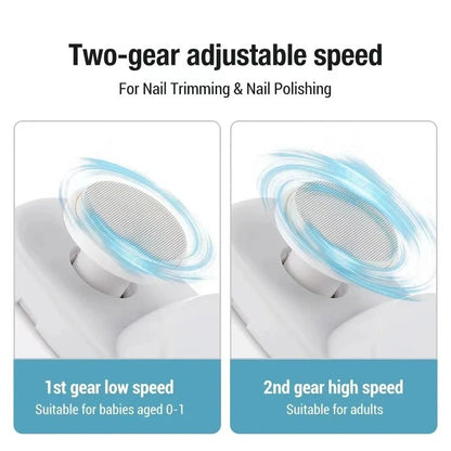 Electric Nail Clipper Grinder 2 In 1 Portable Automatic Nail Trimmer And Polisher 3