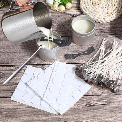 PreWaxed Cotton Core Candle Wicks Smokeless Candle Wicks With Metal Sustainer Tabs DIY Handmade Can 1