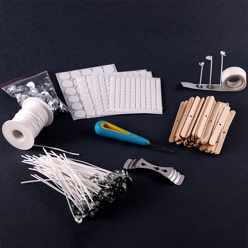PreWaxed Cotton Core Candle Wicks Smokeless Candle Wicks With Metal Sustainer Tabs DIY Handmade Can 4