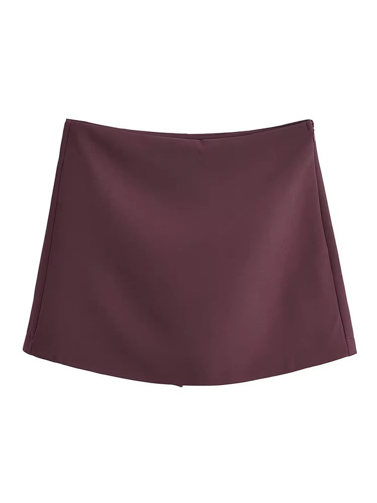 High Waist Skort With BuiltIn Shorts And Side Zipper For Effortless Everyday Confidence 2