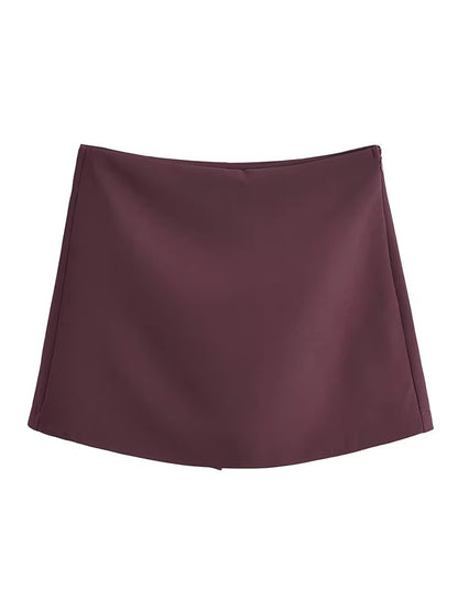 High Waist Skort With BuiltIn Shorts And Side Zipper For Effortless Everyday Confidence 2