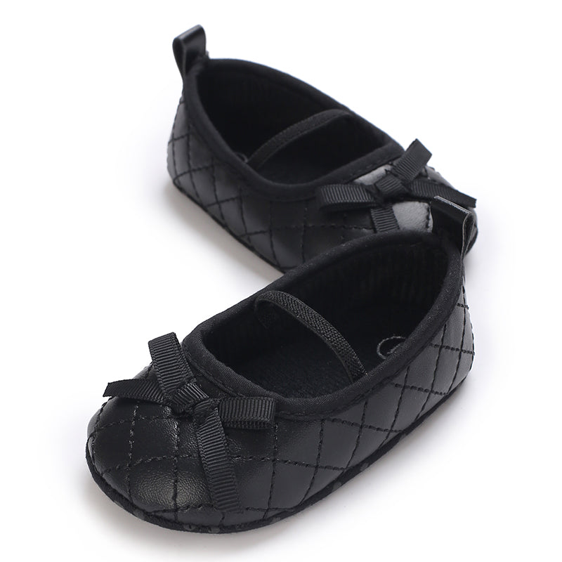 Soft Sole Newborn Baby Mary Jane Ballet Flat Shoes, Classic Bow Baby Shoes for Walking, Non-Slip Toddler & Preschool