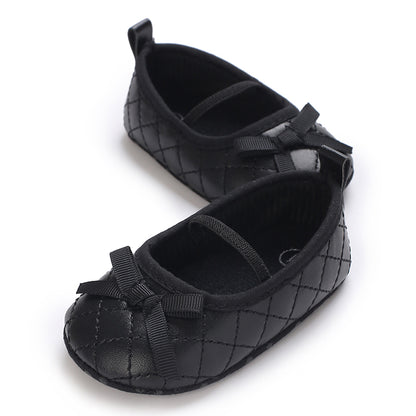 Soft Sole Newborn Baby Mary Jane Ballet Flat Shoes, Classic Bow Baby Shoes for Walking, Non-Slip Toddler & Preschool