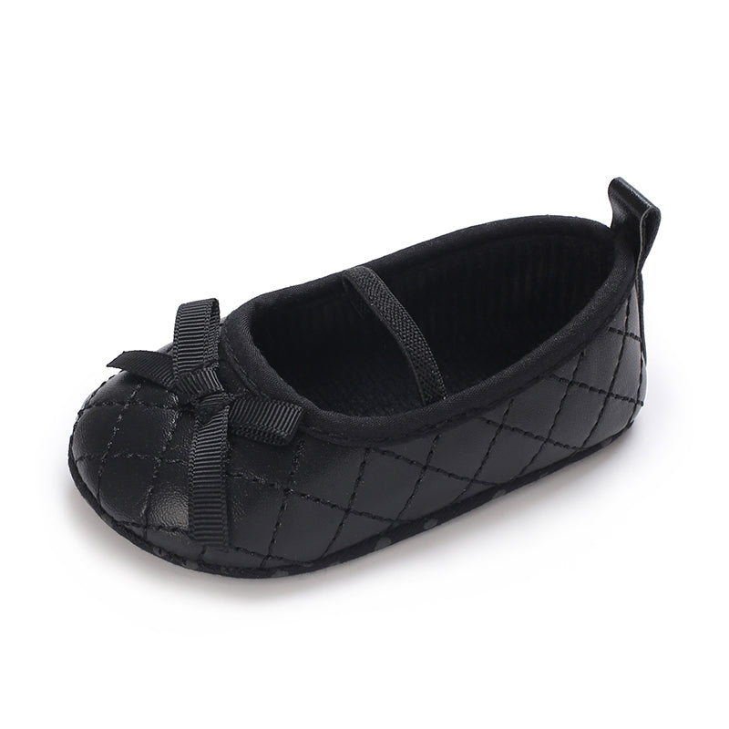 Soft Sole Newborn Baby Mary Jane Ballet Flat Shoes, Classic Bow Baby Shoes for Walking, Non-Slip Toddler & Preschool