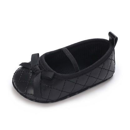 Soft Sole Newborn Baby Mary Jane Ballet Flat Shoes, Classic Bow Baby Shoes for Walking, Non-Slip Toddler & Preschool