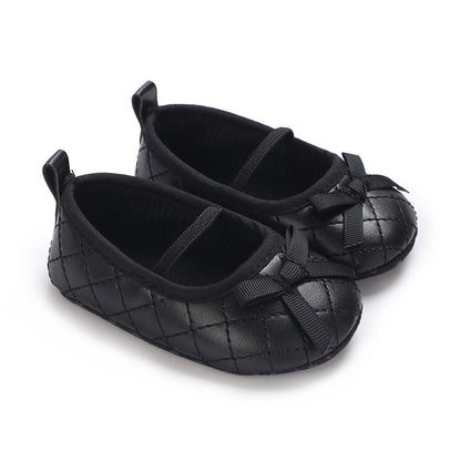 Soft Sole Newborn Baby Mary Jane Ballet Flat Shoes, Classic Bow Baby Shoes for Walking, Non-Slip Toddler & Preschool