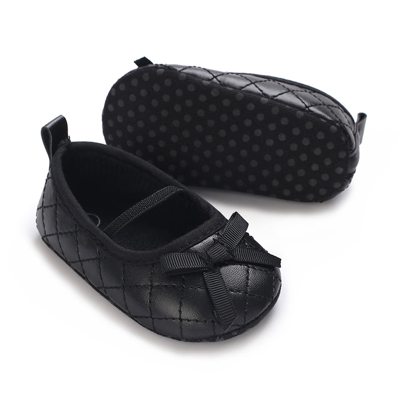 Soft Sole Newborn Baby Mary Jane Ballet Flat Shoes, Classic Bow Baby Shoes for Walking, Non-Slip Toddler & Preschool