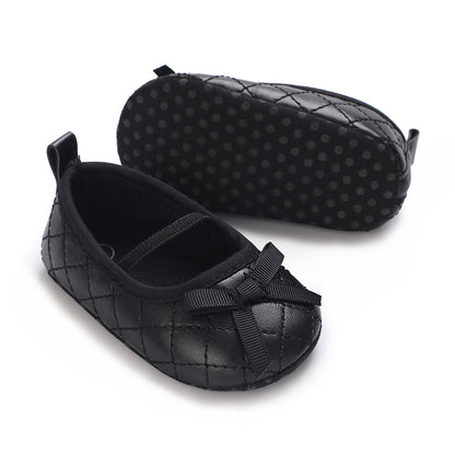 Soft Sole Newborn Baby Mary Jane Ballet Flat Shoes, Classic Bow Baby Shoes for Walking, Non-Slip Toddler & Preschool