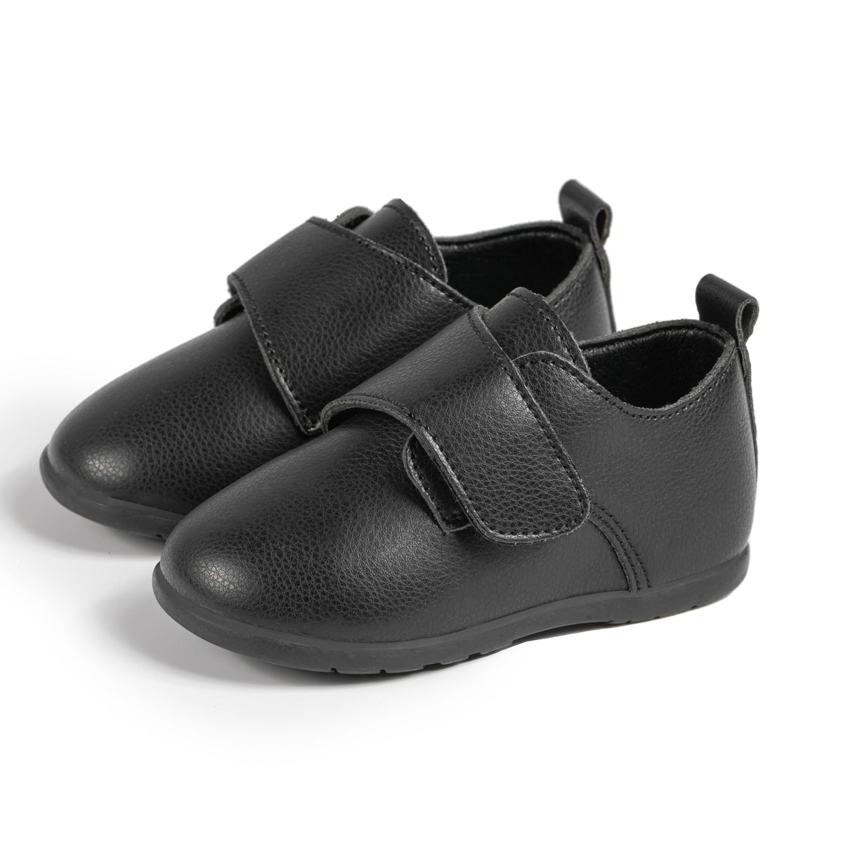 Matte Leather Baby Shoes, Toddler First Walkers with Rubber Soft-Sole & Anti-Slip Flat Infant Mirror Shoes