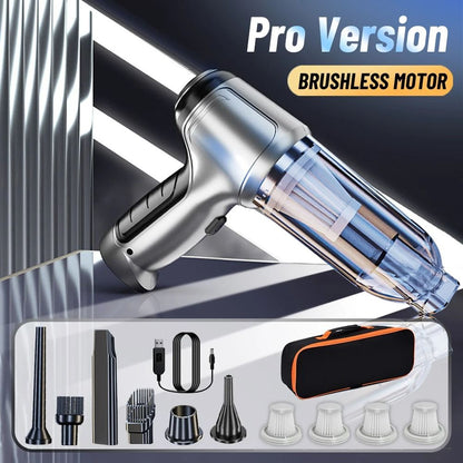 Portable Car Vacuum Cleaner Wireless 95000PA Strong Suction Handheld Vacuum And Blower 10