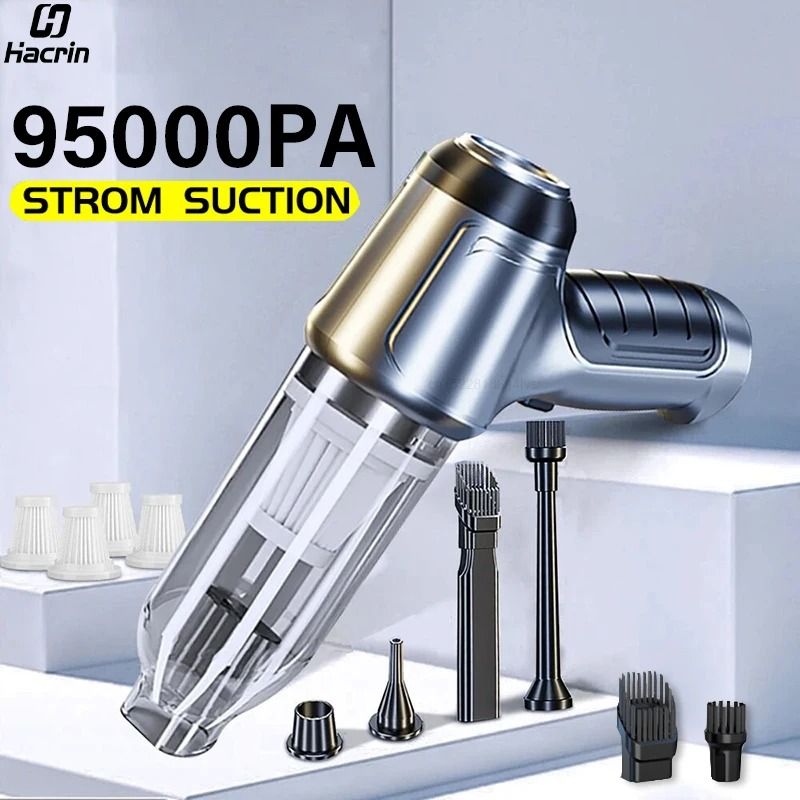 Portable Car Vacuum Cleaner Wireless 95000PA Strong Suction Handheld Vacuum And Blower 1